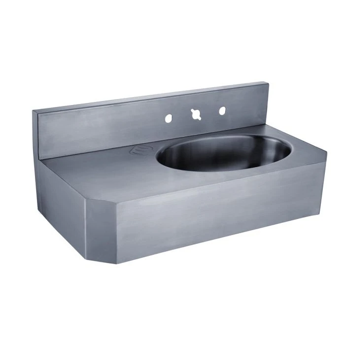 Lavabo ovale en acier inoxydable