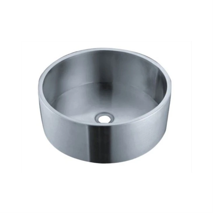 Lave-mains rond en acier inoxydable