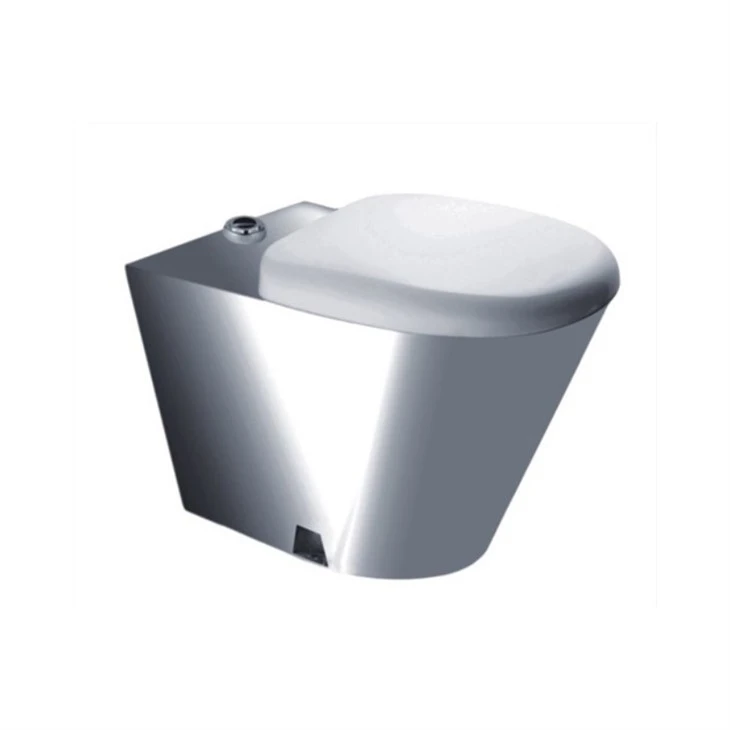 Toilette publique d’une seule pièce résistante au vandalisme en acier inoxydable