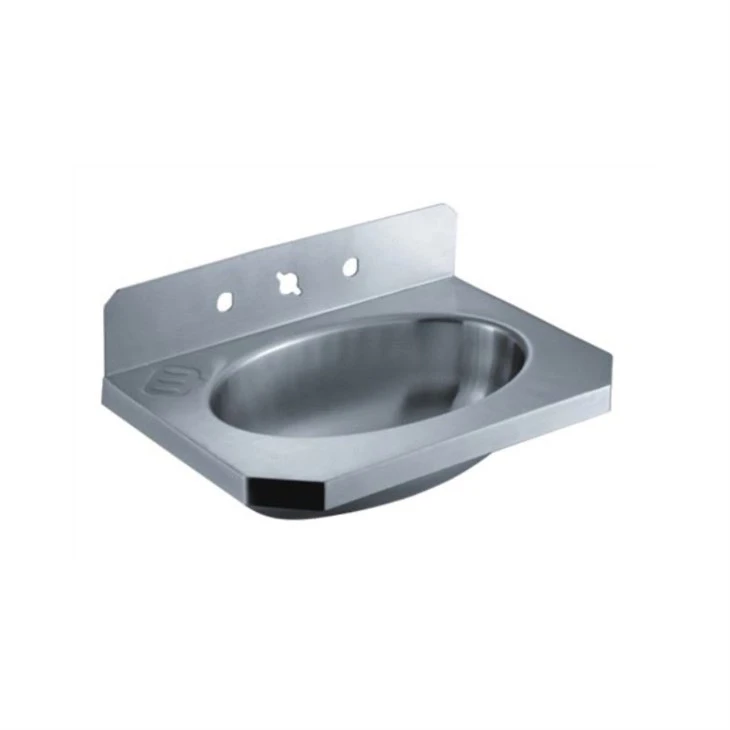 Lavabo en acier inoxydable avec trou pour trois robinets