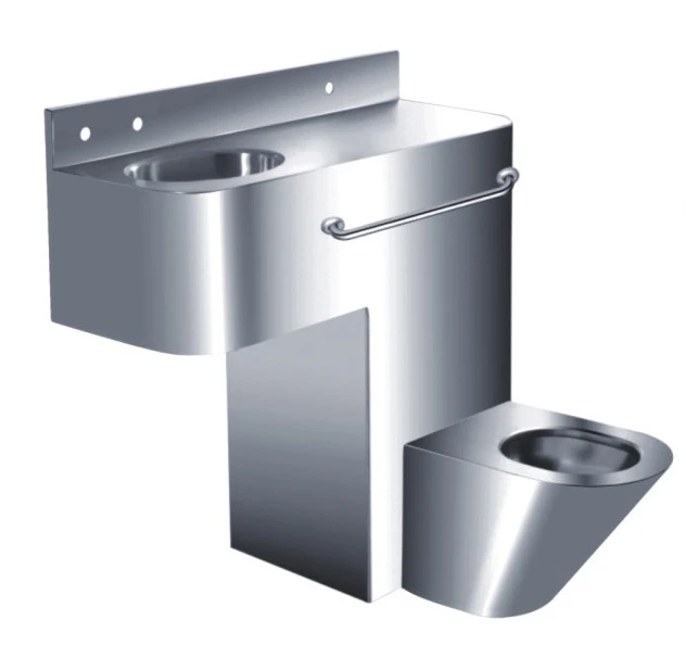 Acier inoxydable 304 combinaison de toilette combinée avec évier