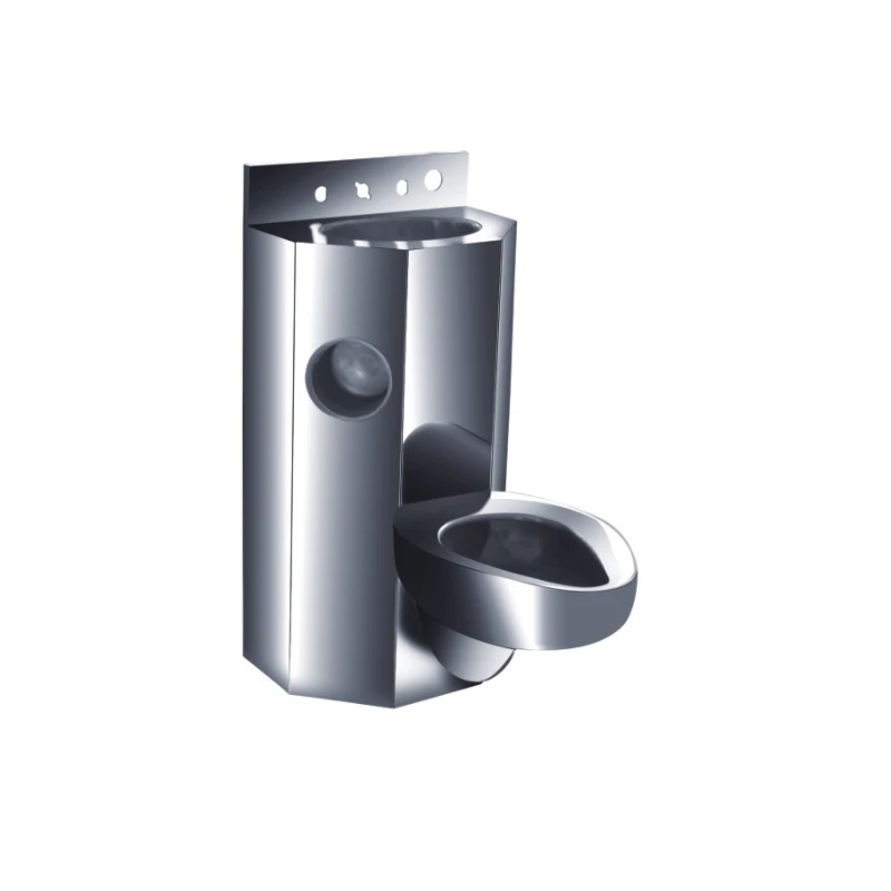 Combo d'évier de toilettes en acier inoxydable